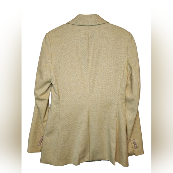 ​H&M Textured Single-Button Blazer in Pastel Yellow - Size Small - Picture 4 of 6